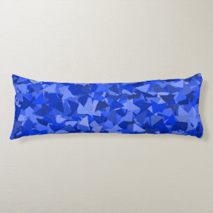 Coussins Longs Motif Triangle Bleu