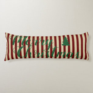 Coussins Longs Noël rayé