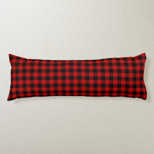 Coussins Longs Noir rouge lisible