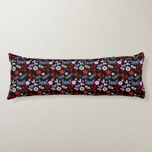 Coussins Longs Noir, Rouge, Rose, Violet, Papillon des libellules