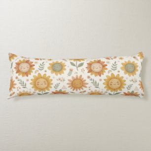 Coussins Longs Nom personnalisé Joli Soleil Bohème Fleur & Arc-en