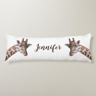 Coussins Longs Nom personnalisé par animaux de girafe