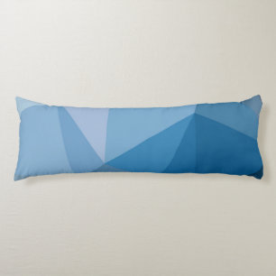 Coussins Longs Nuances du triangle bleu Abstrait