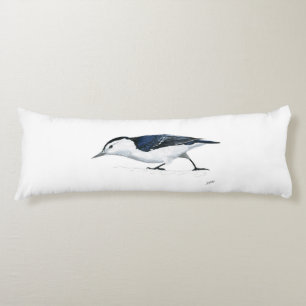 Coussins Longs Nuthatch à pois blanc