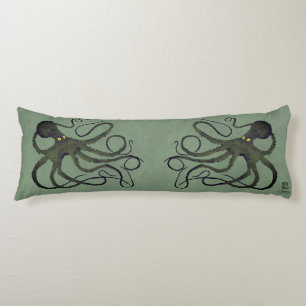 Coussins Longs Octopus on Sage Green - Oreillers du corps