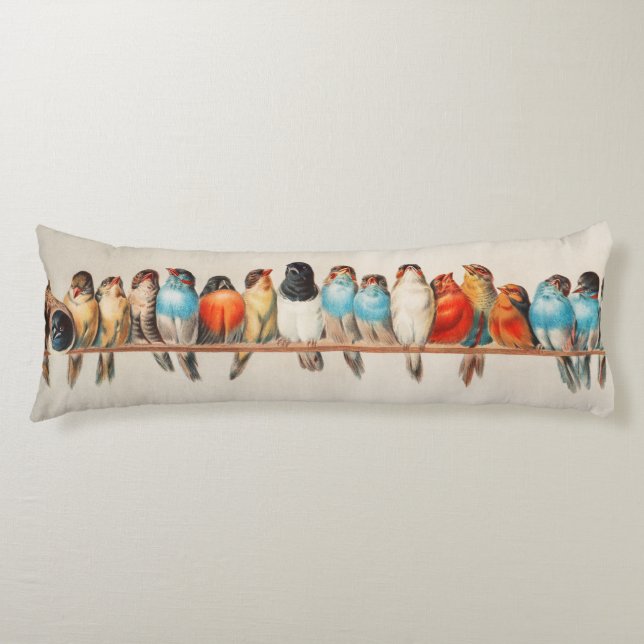 Coussins Longs Oiseaux tropicaux (Devant)