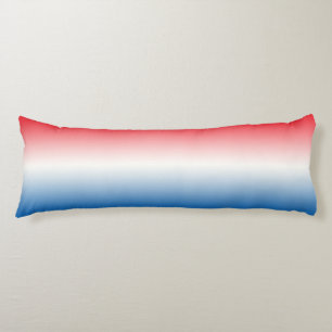 Coussins Longs "Ombre blanc et bleu rouge"