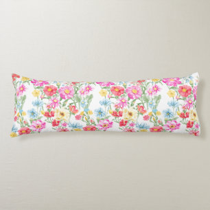 Coussins Longs Oreiller corporel à fleurs de printemps multicolor