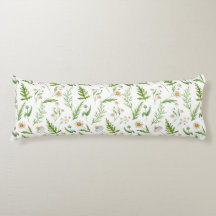 Oreiller corporel à motif d'aquarelle de fleurs sa