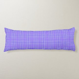 Coussins Longs Oreiller corporel et de lit à carreaux violets