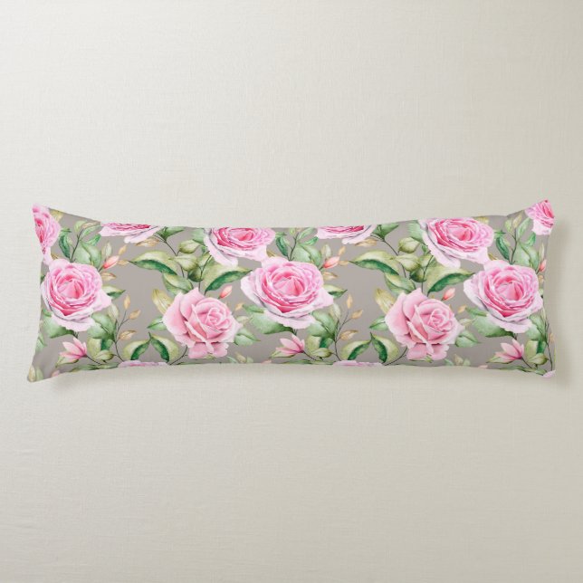 Coussins Longs Oreiller corps à motif floral (Devant)