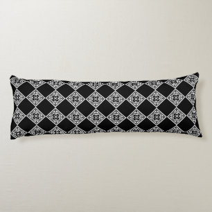 Coussins Longs Oreiller Corps Art Déco Noir Et Blanc