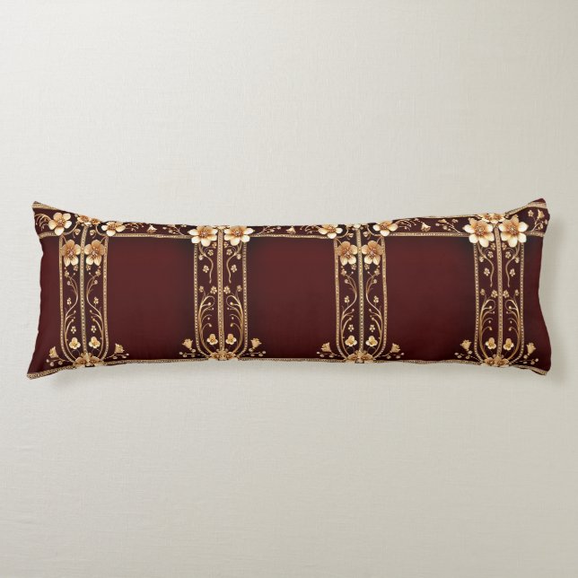 Coussins Longs Oreiller Corps Bourgogne (Devant)