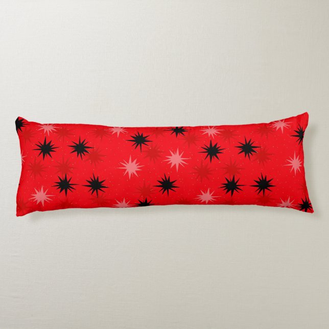 Coussins Longs Oreiller corps de Starburts Rouge atomique (Dos)