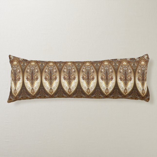 Coussins Longs Oreiller Corps Doré Orné (Devant)