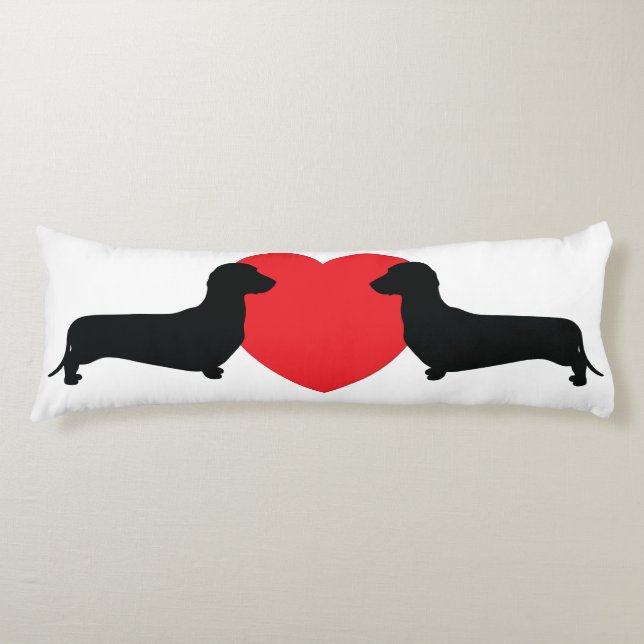 Coussins Longs Oreiller corps Doxie Love (Devant)