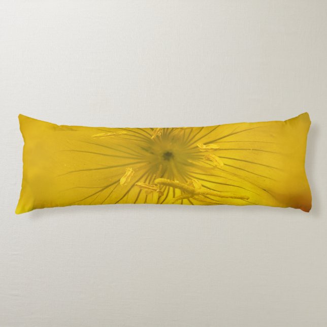 Coussins Longs Oreiller Corps Fleur Bokee Jaune (Devant)