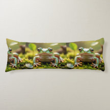 Oreiller Corps Grenouille Verte Adorable