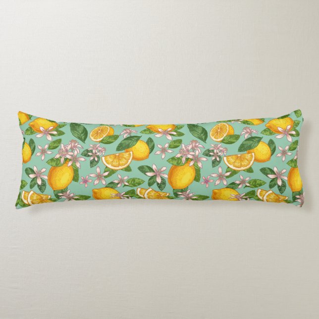 Coussins Longs Oreiller corps Motif Citrus (Devant)
