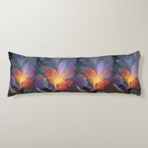 Oreiller Corps Plume Fractale Lumineuse – Art Abst