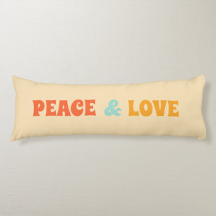 Coussins Longs Oreiller corps rétro Peace & Love