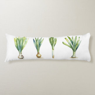 Coussins Longs Oreiller de corps avec illustration d'oignon vert