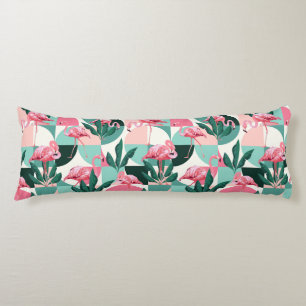 Coussins Longs Oreiller du corps de motif flamingo