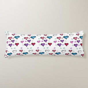 Coussins Longs Oreiller du corps du coeur de la Saint-Valentin