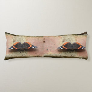 Coussins Longs Oreiller du corps papillon de l'amiral rouge