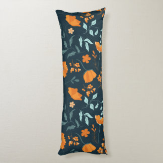 Coussins Longs Oreiller Floral Orange Bliss