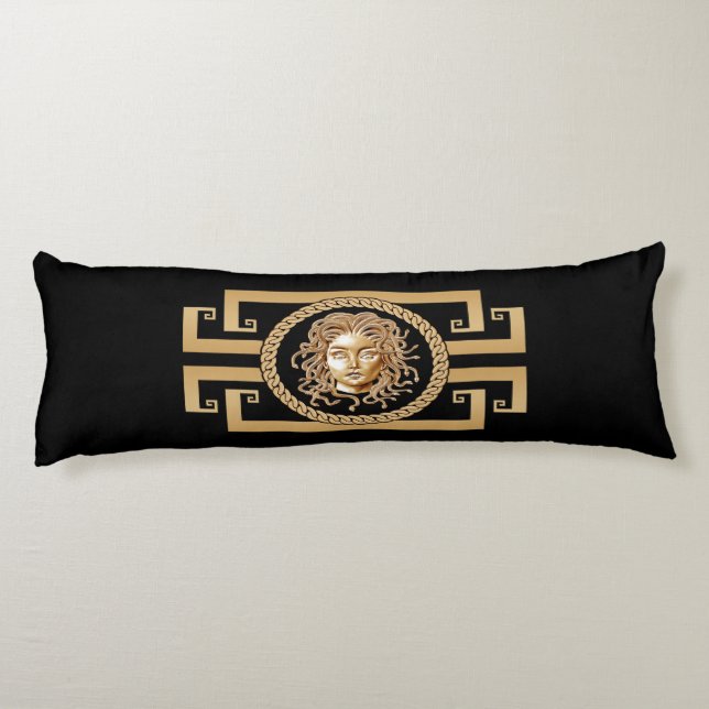 Coussins Longs Oreiller Medusa Gold de luxe (Dos)