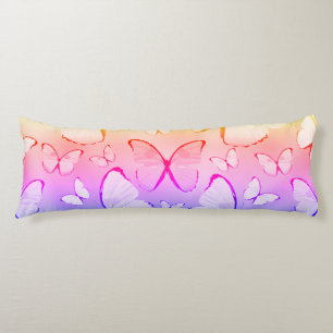 Coussins Longs Oreiller pour corps d'impression à papillon multic