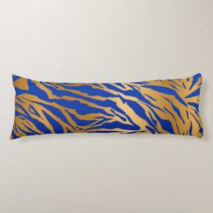 Coussins Longs Oreiller pour corps d'impression Exotic Blue & Gol