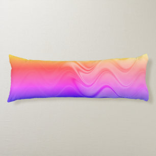 Coussins Longs Oreiller pour corps d'impression rose et jaune