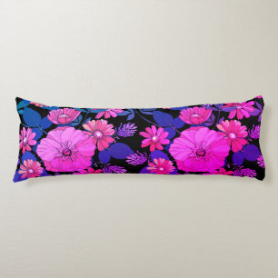 Coussins Longs Oreiller pour corps d'impression rose et violet