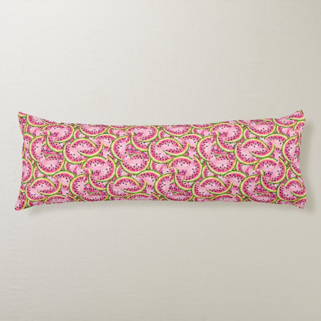 Coussins Longs Oreiller pour corps surpris de pastèque (Devant)