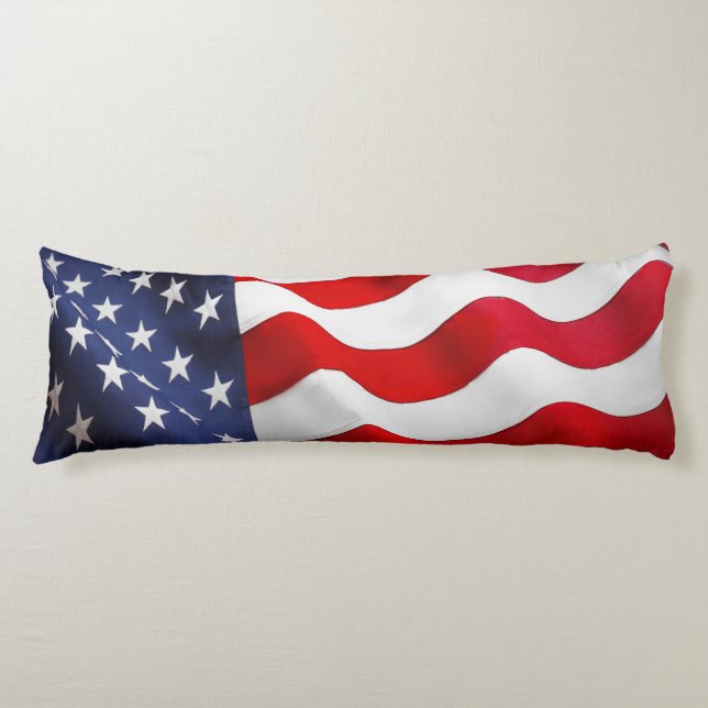 Coussins Longs Oreillers de corps de drapeau américain (Devant)