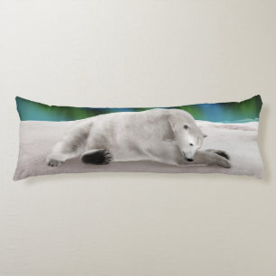 Coussins Longs Ours Polaire au Repos