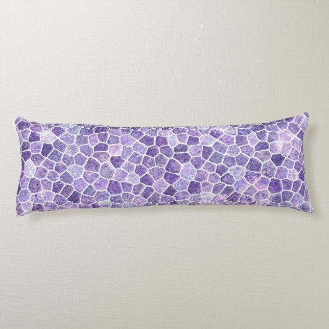Coussins Longs Pale Lilas Et Violet Pavé Patchwork Terrazo Pa (Dos)
