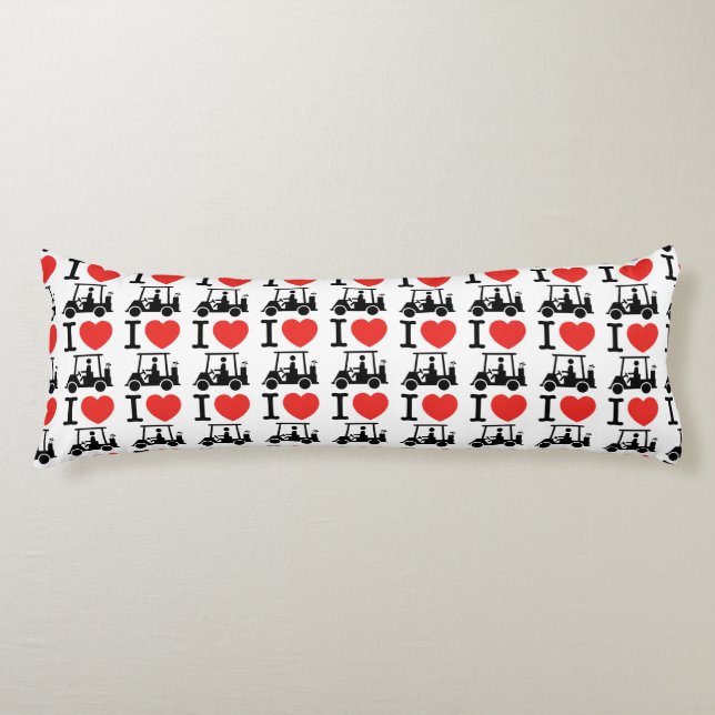 Coussins Longs Panier de golf I Heart (Love) (Devant)