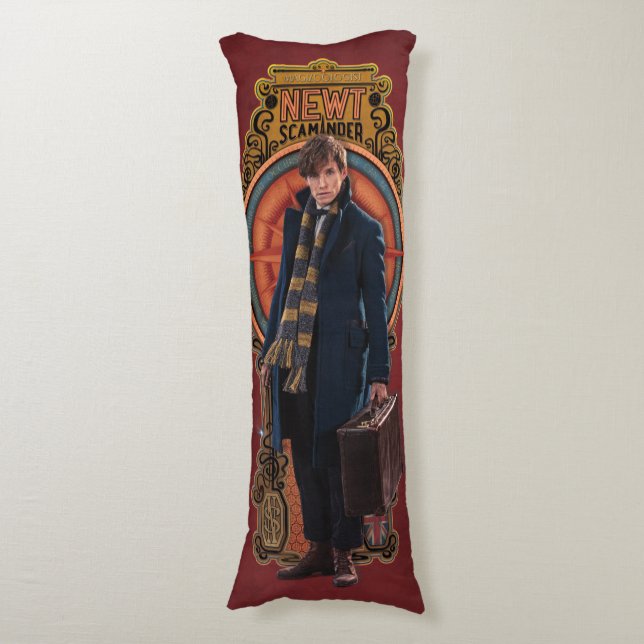 Coussins Longs Panneau Art nouveau permanent NEWT SCAMANDER™ (Devant (Vertical))