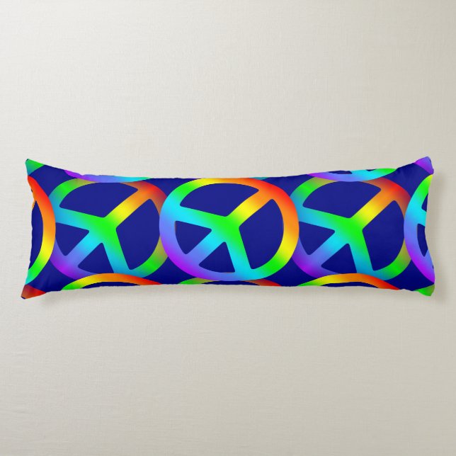 Coussins Longs Panneau de paix Rainbow (Devant)