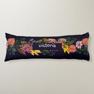 Coussins Longs Panneau rouge rose et jaune de fleurs d'aster