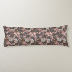 Coussins Longs Papier Peint Floral Camouflage Papillon Décoration