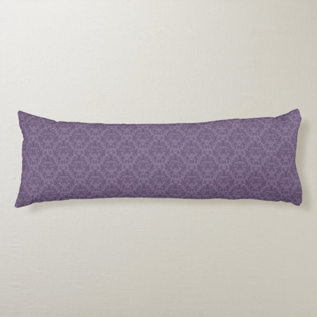 Coussins Longs Papier peint floral pourpre 2 (Devant)