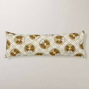 Coussins Longs Papillon Peinture citron et blanc Art original chi
