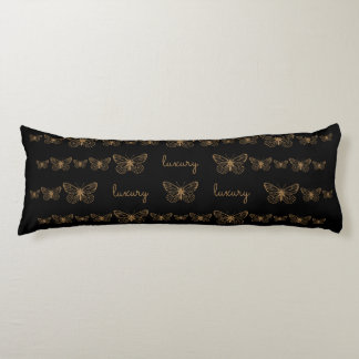 Coussins Longs Papillons de luxe Bohême Black Gold