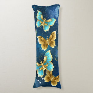 Coussins Longs Papillons d'or