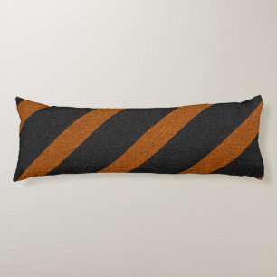 Coussins Longs Parties scintillant Orange & Black Stripes