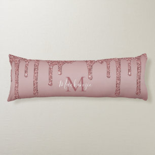 Coussins Longs Parties scintillant Rose de luxe étincelante  Mono